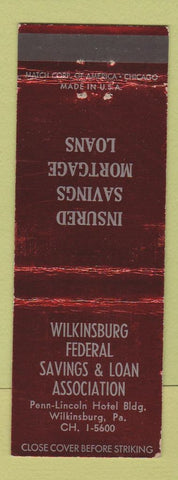 Matchbook Cover - Wilkinsburg Federal Savings Loan PA