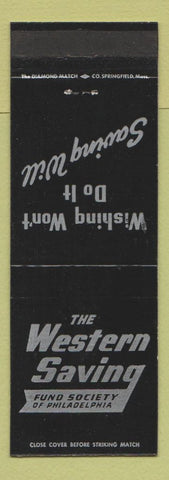 Matchbook Cover - Western Savings Philadelphia PA