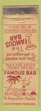 Matchbook Cover - Famous Bar ST Augustine FL girlie WORN
