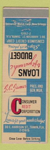 Matchbook Cover - Consumer Credit Corp Tampa FL