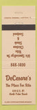 Matchbook Cover - DeCesare's Ribs North Palm Beach FL