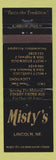 Matchbook Cover - Misty's Lincoln NE