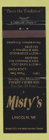 Matchbook Cover - Misty's Lincoln NE