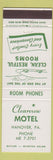 Matchbook Cover - Clearview Motel Hanover PA