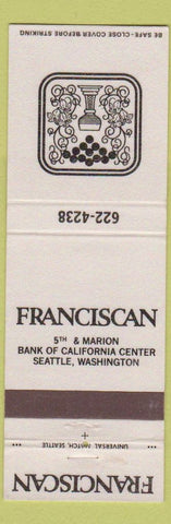 Matchbook Cover - Franciscan Restaurant Seattle WA