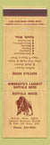 Matchbook Cover - Buffalo House Duluth MN