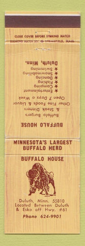 Matchbook Cover - Buffalo House Duluth MN