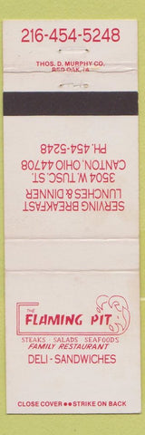 Matchbook Cover - Flaming Pit Restaurant Canton OH