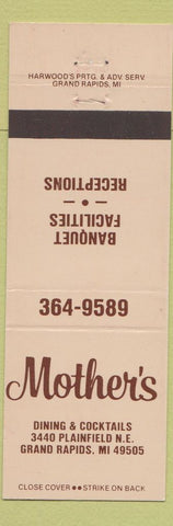 Matchbook Cover - Mother's Restaurant Grand Rapids MI