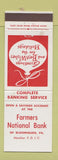 Matchbook Cover - Farmers National Bank Bloomsburg PA