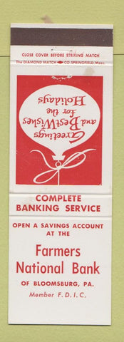 Matchbook Cover - Farmers National Bank Bloomsburg PA