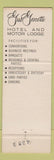 Matchbook Cover - Gus Genetti Hotel Wilkes Barre PA Hazleton