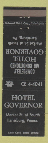 Matchbook Cover - Hotel Governor Harrisburg PA WEAR
