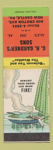 Matchbook Cover - CR Gardner's Sons New Castle PA