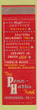 Matchbook Cover - Penn Harris Hotel Harrisburg PA