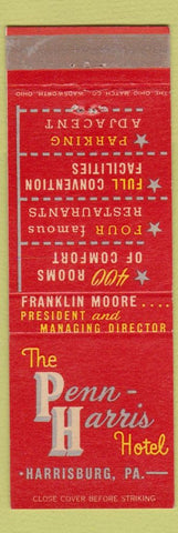Matchbook Cover - Penn Harris Hotel Harrisburg PA