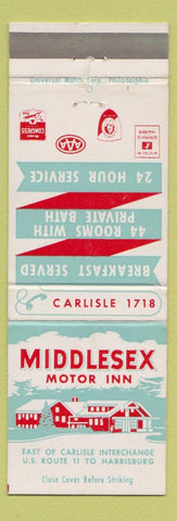 Matchbook Cover - Middlesex Motor Inn PA