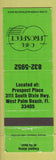 Matchbook Cover - Cafe Prospect West Palm Beach FL