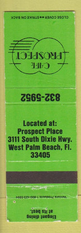 Matchbook Cover - Cafe Prospect West Palm Beach FL
