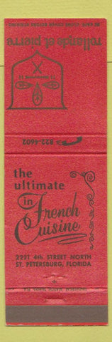 Matchbook Cover - Rollande Et Pierre ST Petersburg FL