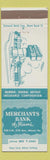 Matchbook Cover - Merchants Bank of Miami FL