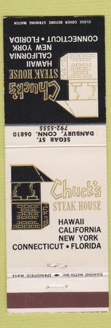 Matchbook Cover - Chuck's Steak House Danbury CT