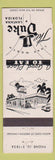 Matchbook Cover - The Duke Lake Worth Lantana FL