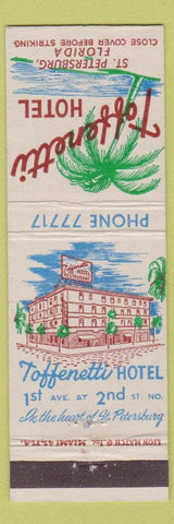 Matchbook Cover - Toffenetti Hotel St Petersburg FL