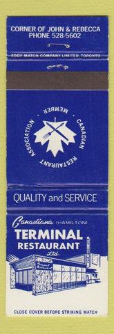 Matchbook Cover - Canadian Terminal Restaurant Hamilton ON