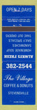 Matchbook Cover - Village Coffee and Donuts Stevensville ON WEAR