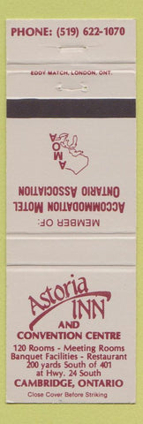 Matchbook Cover - Astoria Inn Cambridge ON
