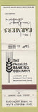 Matchbook Cover Farmers Banking Company Lakeview Russells Point Bellefontaine OH