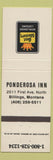Matchbook Cover - Best Western Ponderosa Inn Billings MT