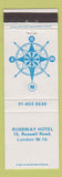Matchbook Cover - Russway Hotel London UK England