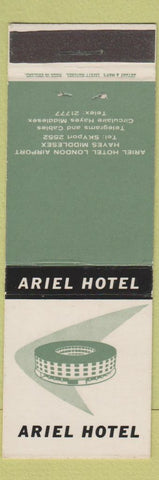 Matchbook Cover - Ariel Hotel London Aiprort Hayes Middlesex UK England