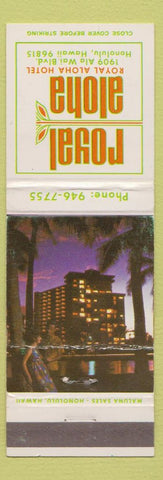 Matchbook Cover - Royal Aloha Hotel Honolulu Hawaii