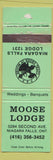Matchbook Cover - Moose Lodge Niagara Falls ON WORN