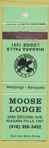 Matchbook Cover - Moose Lodge Niagara Falls ON WORN
