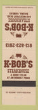 Matchbook Cover - K Bob's Steakhouse Salina KS