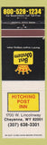 Matchbook Cover - Hitching Post Inn Cheyenne WY Best Western
