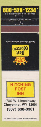Matchbook Cover - Hitching Post Inn Cheyenne WY Best Western