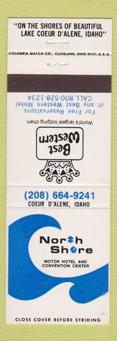 Matchbook Cover - North Shore Motor Hotel Coeur D Alene ID Best Western