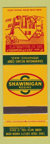 Matchbook Cover - Shawinigan Resins Safety Springfield MA