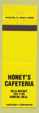 Matchbook Cover - Honey's Cafeteria Duncan OK
