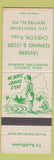 Matchbook Cover - Taverne Fernand Leger Christin Montreal QC
