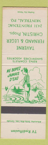 Matchbook Cover - Taverne Fernand Leger Christin Montreal QC