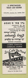 Matchbook Cover - Le Cafe Du Nord Montreal QC