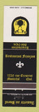 Matchbook Cover - Assiette Au Boeuf Montreal QC