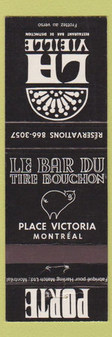 Matchbook Cover - Le Bar Du Tire Bouchon Montreal QC