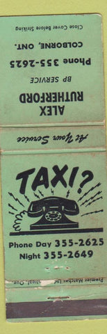 Matchbook Cover - Alex Rutherford BP oil gas Colborne ON WORN